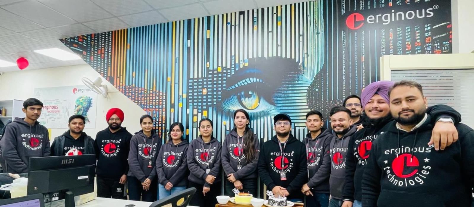 Students receiving certificates after completing their training at Erginous Technologies in Rajpura.